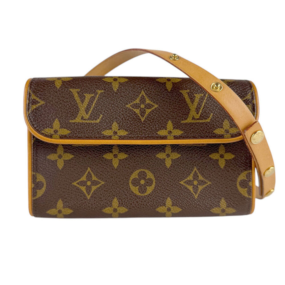 Louis Vuitton waist bag belt Monogram Pochette Florentine canvas brown